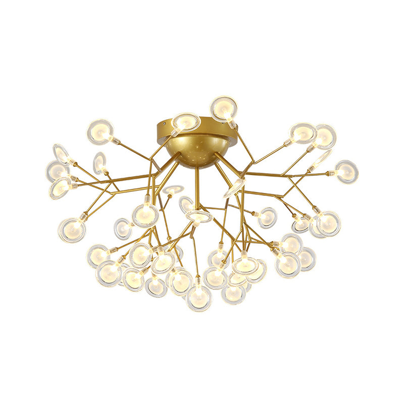 Acrylic Leaf-Shaped Flush Mount Lamp Modern LED Close to Ceiling Lighting for Bedroom Clearhalo 'Ceiling Lights' 'Close To Ceiling Lights' 'Close to ceiling' 'Flush mount' Lighting' 2025303