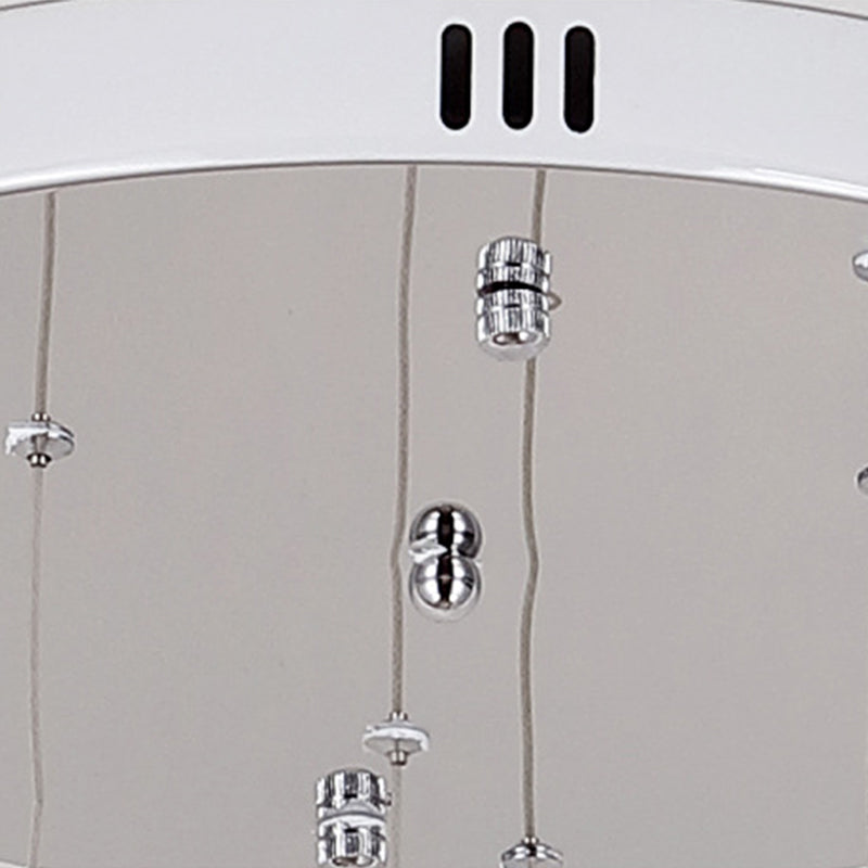 Globe Cluster Pendant Light Nordic Aluminum Stairs Suspension Lighting with Clear Glass Bottom in Gold Clearhalo 'Ceiling Lights' 'Glass shade' 'Glass' 'Modern Pendants' 'Modern' 'Pendant Lights' 'Pendants' Lighting' 2025352