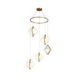 Simple Multi Light Pendant Global Metallic Pendulum Lamp with Opal Glass Shade for Living Room Clearhalo 'Ceiling Lights' 'Modern Pendants' 'Modern' 'Pendant Lights' 'Pendants' Lighting' 2025630