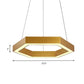 Hexagon Metal Suspension Lamp Modern 16"/23.5" Wide Led Gold Hanging Ceiling Pendant Light for Living Room, A/B Clearhalo 'Ceiling Lights' 'Modern Pendants' 'Modern' 'Pendant Lights' 'Pendants' Lighting' 202578