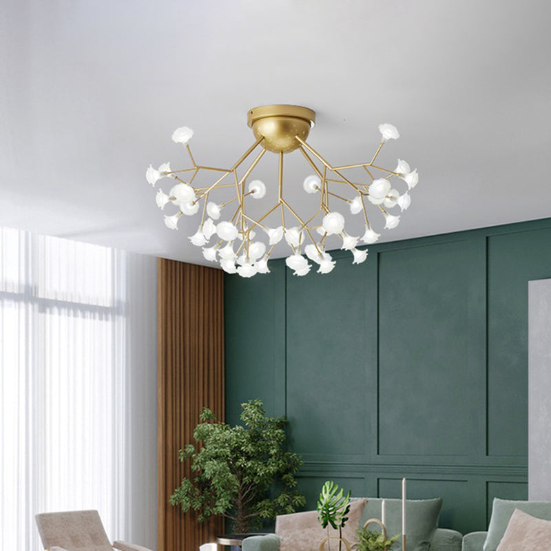 Branching Living Room Flush Mount Metal LED Minimalist Ceiling Light Fixture Clearhalo 'Ceiling Lights' 'Close To Ceiling Lights' 'Close to ceiling' 'Flush mount' Lighting' 2026131