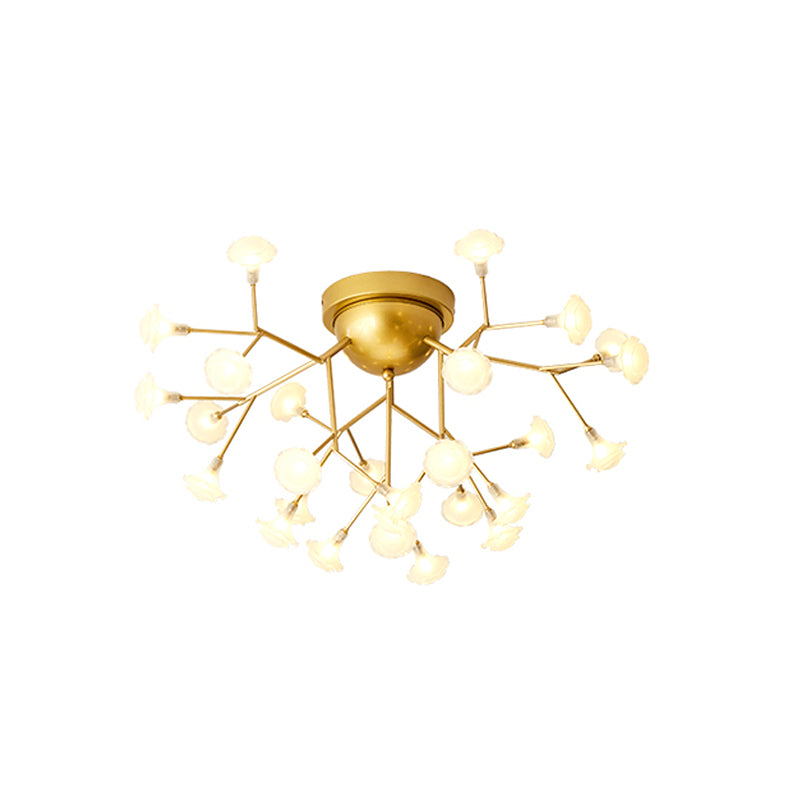 Branching Living Room Flush Mount Metal LED Minimalist Ceiling Light Fixture Clearhalo 'Ceiling Lights' 'Close To Ceiling Lights' 'Close to ceiling' 'Flush mount' Lighting' 2026133