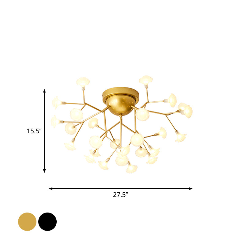 Branching Living Room Flush Mount Metal LED Minimalist Ceiling Light Fixture Clearhalo 'Ceiling Lights' 'Close To Ceiling Lights' 'Close to ceiling' 'Flush mount' Lighting' 2026134