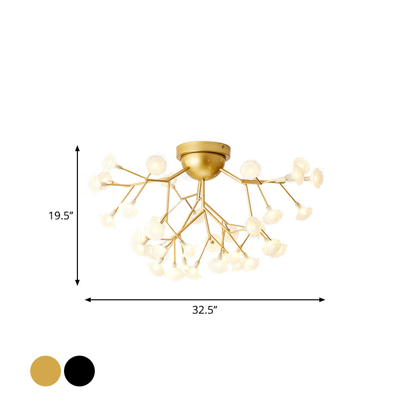 Branching Living Room Flush Mount Metal LED Minimalist Ceiling Light Fixture Clearhalo 'Ceiling Lights' 'Close To Ceiling Lights' 'Close to ceiling' 'Flush mount' Lighting' 2026138