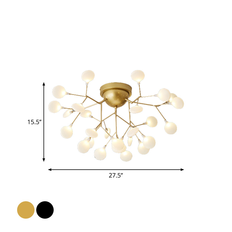 Branching Living Room Flush Mount Metal LED Minimalist Ceiling Light Fixture Clearhalo 'Ceiling Lights' 'Close To Ceiling Lights' 'Close to ceiling' 'Flush mount' Lighting' 2026142