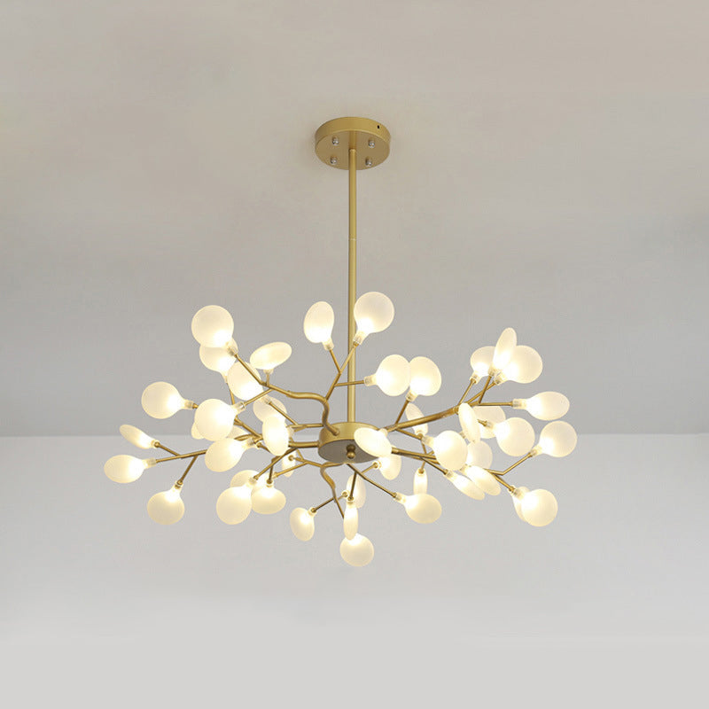 Modern Branch-Like Wireframe Chandelier Metal Living Room LED Hanging Light Fixture Clearhalo 'Ceiling Lights' 'Chandeliers' 'Modern Chandeliers' 'Modern' Lighting' 2026200