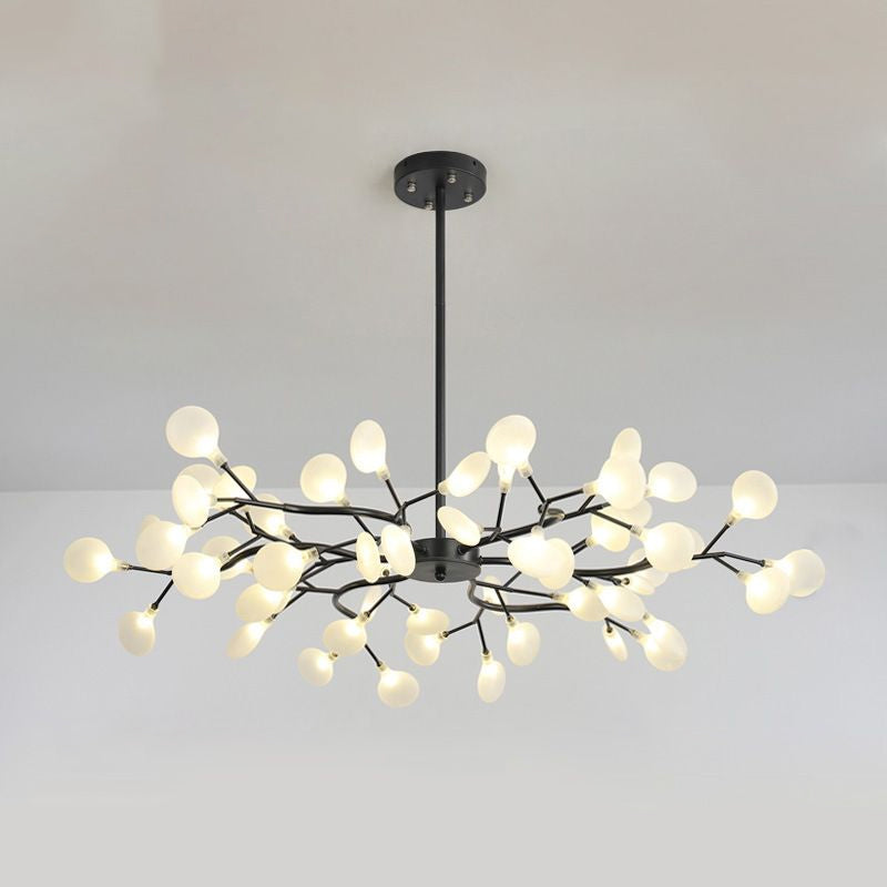 Modern Branch-Like Wireframe Chandelier Metal Living Room LED Hanging Light Fixture Clearhalo 'Ceiling Lights' 'Chandeliers' 'Modern Chandeliers' 'Modern' Lighting' 2026212