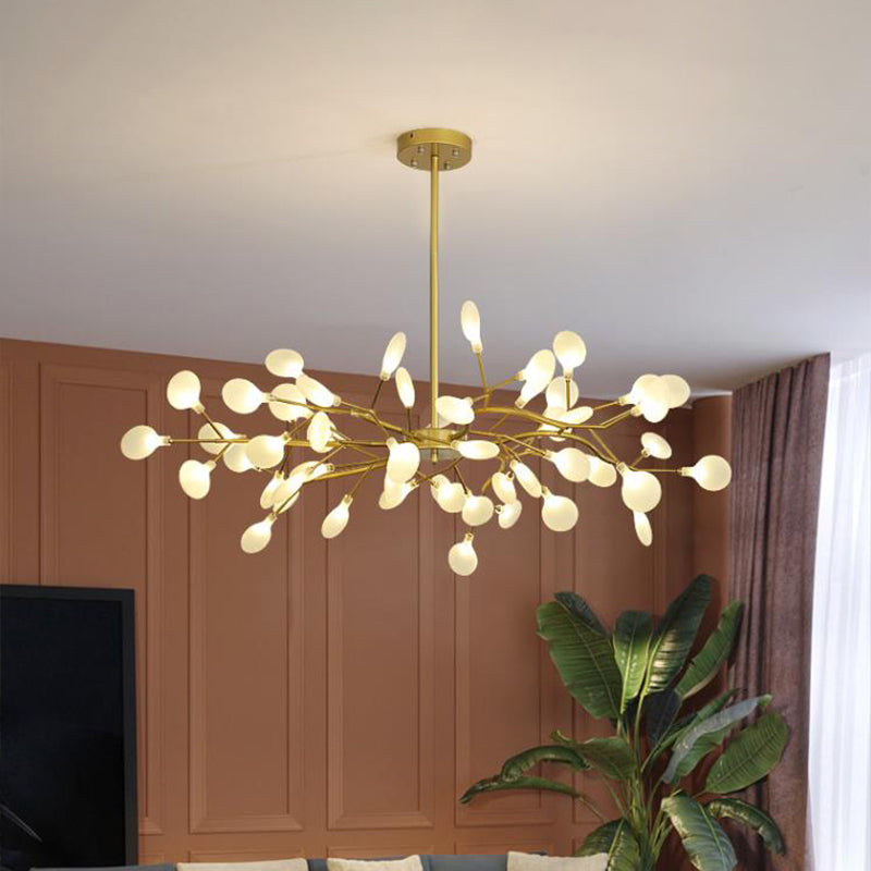 Metal Branch Wireframe Pendant Lamp Minimal LED Chandelier Lighting Fixture for Living Room Clearhalo 'Ceiling Lights' 'Chandeliers' 'Modern Chandeliers' 'Modern' Lighting' 2026234