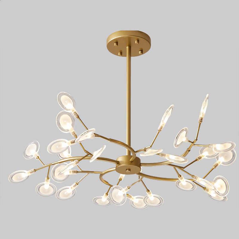 Metal Branch Wireframe Pendant Lamp Minimal LED Chandelier Lighting Fixture for Living Room Clearhalo 'Ceiling Lights' 'Chandeliers' 'Modern Chandeliers' 'Modern' Lighting' 2026237