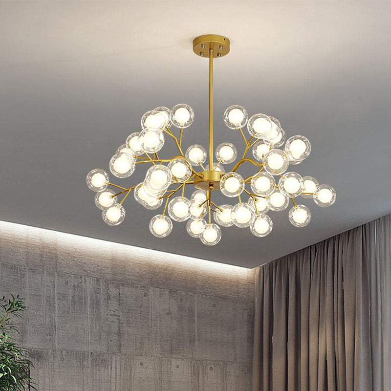 Metal Branch Wireframe Pendant Lamp Minimal LED Chandelier Lighting Fixture for Living Room Gold A Clearhalo 'Ceiling Lights' 'Chandeliers' 'Modern Chandeliers' 'Modern' Lighting' 2026238