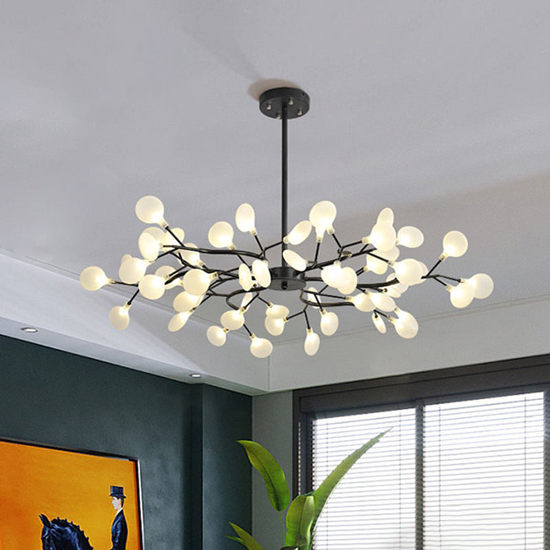 Metal Branch Wireframe Pendant Lamp Minimal LED Chandelier Lighting Fixture for Living Room Clearhalo 'Ceiling Lights' 'Chandeliers' 'Modern Chandeliers' 'Modern' Lighting' 2026241