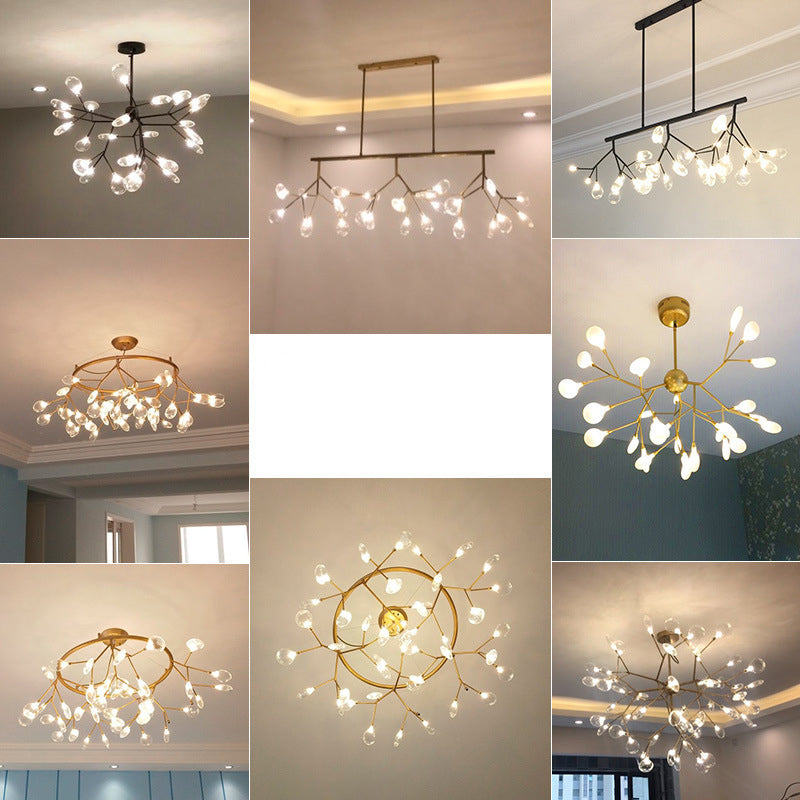 Ring Dining Room Chandelier Lighting Metal LED Modernist Hanging Pendant Light Clearhalo 'Ceiling Lights' 'Chandeliers' 'Glass shade' 'Glass' 'Island Lights' 'Modern Chandeliers' 'Modern' Lighting' 2026306