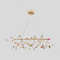 Leaf Agate Pendant Chandelier Modernist LED Gold Hanging Light Fixture for Living Room Clearhalo 'Ceiling Lights' 'Chandeliers' 'Modern Chandeliers' 'Modern' Lighting' 2026319