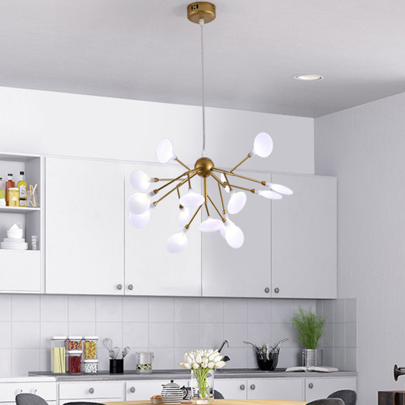 Firefly Chandelier Light Fixture Minimalist LED Acrylic Suspension Lighting for Clothing Shop 15 Gold Clearhalo 'Ceiling Lights' 'Chandeliers' Lighting' options 2026345_306be801-5d91-4217-9cc6-0df3105f2b14
