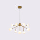 Firefly Chandelier Light Fixture Minimalist LED Acrylic Suspension Lighting for Clothing Shop 9 Gold Clearhalo 'Ceiling Lights' 'Chandeliers' Lighting' options 2026347_c1099246-19af-44ee-bd5b-c223d433be82
