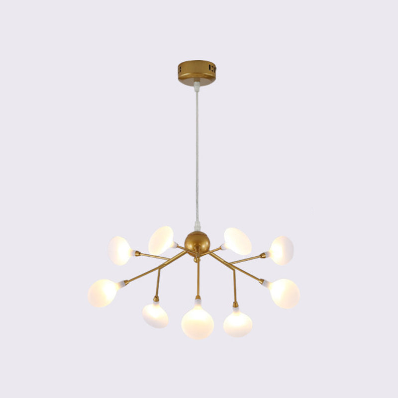 Firefly Chandelier Light Fixture Minimalist LED Acrylic Suspension Lighting for Clothing Shop 9 Gold Clearhalo 'Ceiling Lights' 'Chandeliers' Lighting' options 2026347_c1099246-19af-44ee-bd5b-c223d433be82