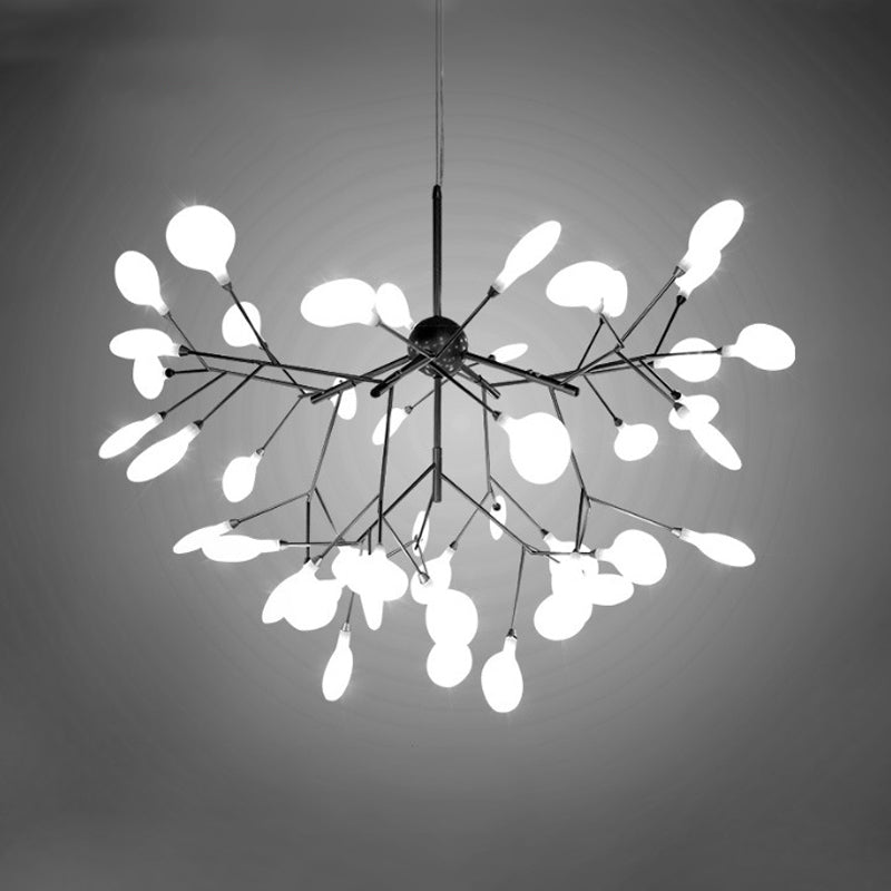 LED Branch Acrylic Chandelier Light Fixture Contemporary Pendant Lighting for Living Room 72.0 Negro Clearhalo 'Iluminación' 'Lámparas de Araña' 'Lámparas de Techo' 'Modern Chandeliers' 'Modern' Hogar' 2026348