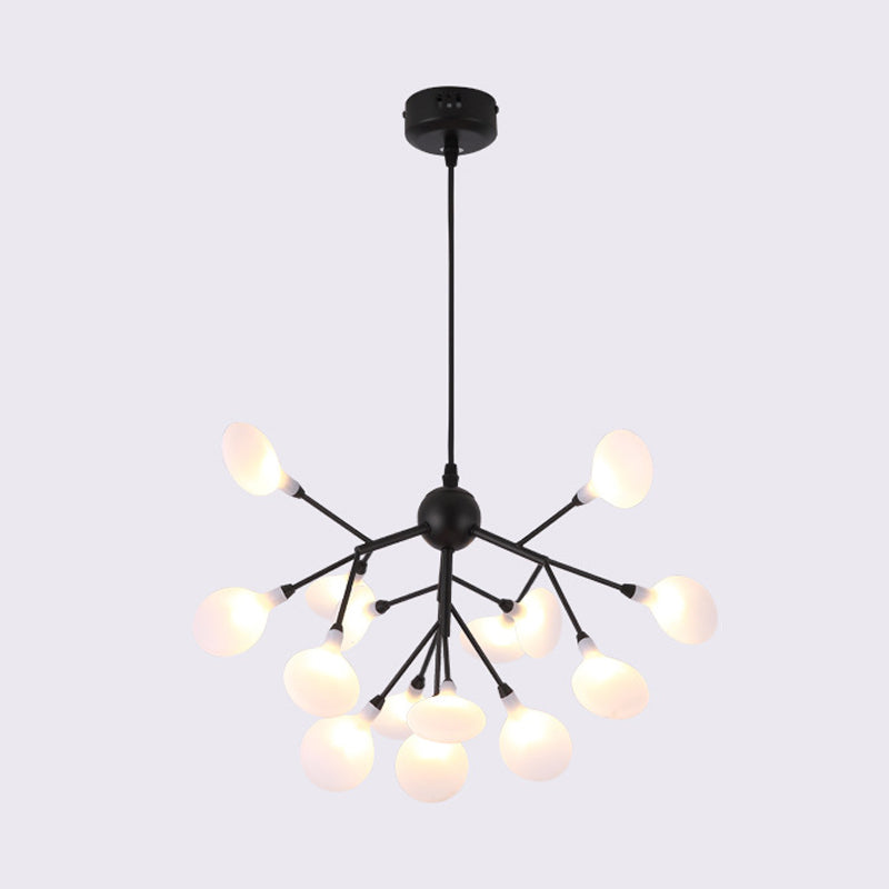 Firefly Chandelier Light Fixture Minimalist LED Acrylic Suspension Lighting for Clothing Shop 15 Black Clearhalo 'Ceiling Lights' 'Chandeliers' Lighting' options 2026353_650ec499-9517-457d-aa50-17086cdcb0f9