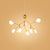 Simplicity Leaf Chandelier Lamp Acrylic Living Room LED Drop Pendant with Branch-Like Wireframe 9 Gold Clearhalo 'Ceiling Lights' 'Chandeliers' 'Modern Chandeliers' 'Modern' Lighting' 2026365