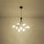 Simplicity Leaf Chandelier Lamp Acrylic Living Room LED Drop Pendant with Branch-Like Wireframe 9 Black Clearhalo 'Ceiling Lights' 'Chandeliers' 'Modern Chandeliers' 'Modern' Lighting' 2026371