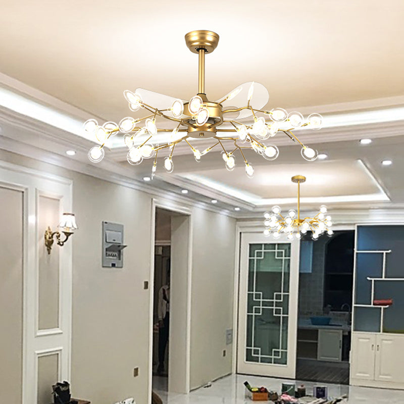 Starburst Chandelier Lighting Simple Metallic Living Room LED Pendulum Light Clearhalo 'Ceiling Lights' 'Chandeliers' 'Modern Chandeliers' 'Modern' Lighting' 2026374