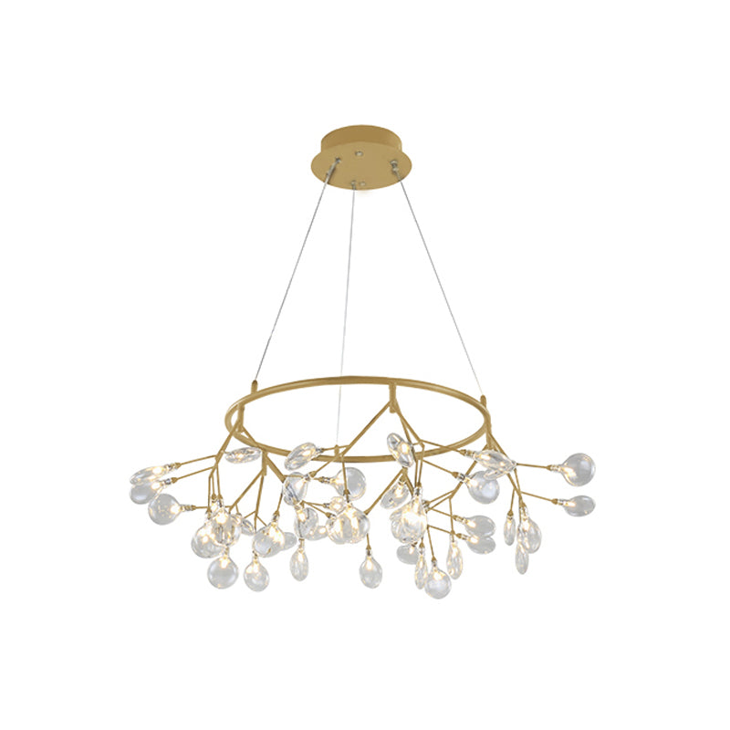 Twig Living Room Pendant Lamp Metallic LED Minimalistic Chandelier Lighting Fixture Clearhalo 'Ceiling Lights' 'Chandeliers' 'Modern Chandeliers' 'Modern' Lighting' 2026396