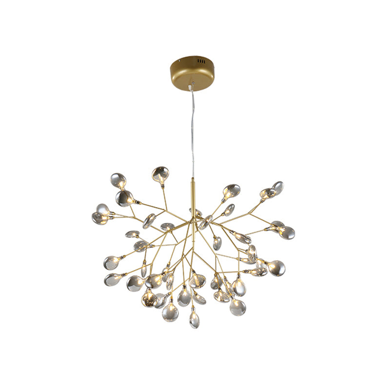 Twig Living Room Pendant Lamp Metallic LED Minimalistic Chandelier Lighting Fixture Clearhalo 'Ceiling Lights' 'Chandeliers' 'Modern Chandeliers' 'Modern' Lighting' 2026400