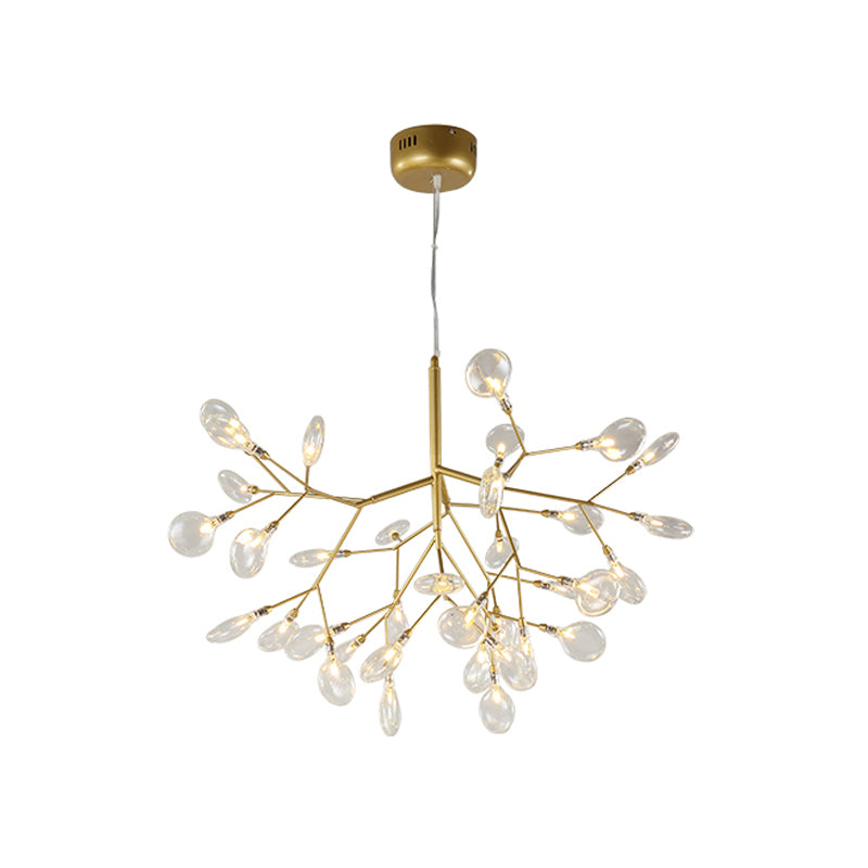 Twig Living Room Pendant Lamp Metallic LED Minimalistic Chandelier Lighting Fixture Clearhalo 'Ceiling Lights' 'Chandeliers' 'Modern Chandeliers' 'Modern' Lighting' 2026401