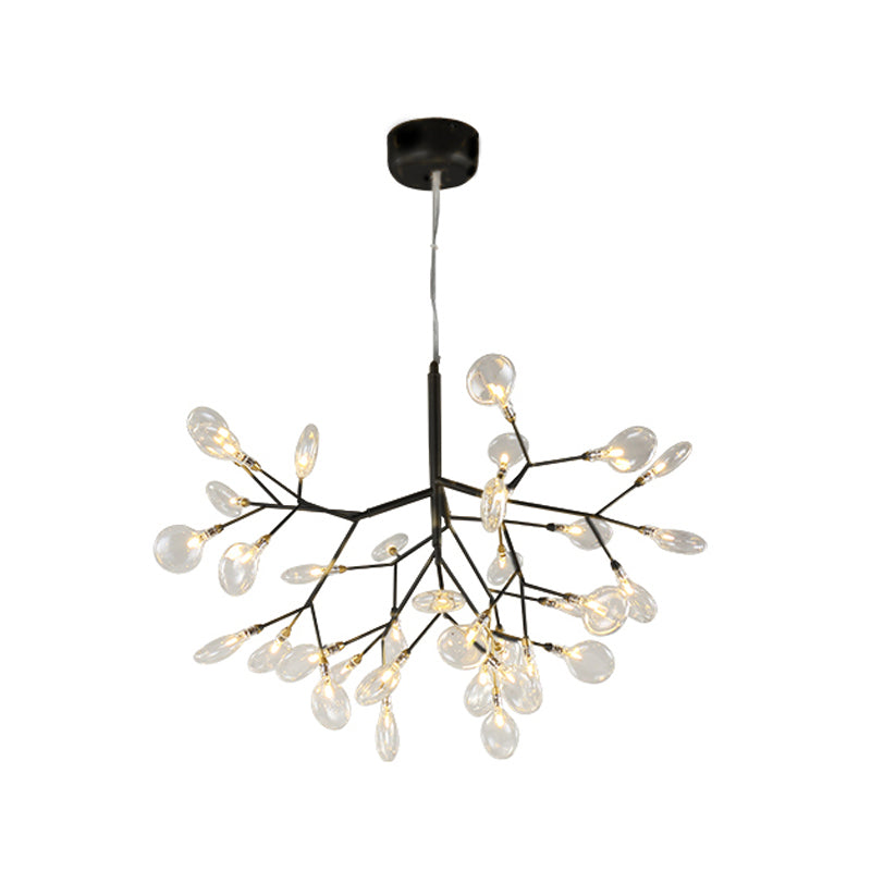 Twig Living Room Pendant Lamp Metallic LED Minimalistic Chandelier Lighting Fixture Clearhalo 'Ceiling Lights' 'Chandeliers' 'Modern Chandeliers' 'Modern' Lighting' 2026404