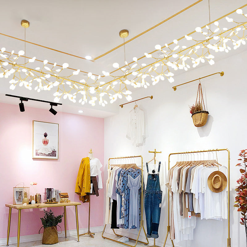 Leaf-Shaped Acrylic Island Lighting Modern Style LED Hanging Light Fixture for Dining Room Clearhalo 'Ceiling Lights' 'Island Lights' Lighting' 2026439