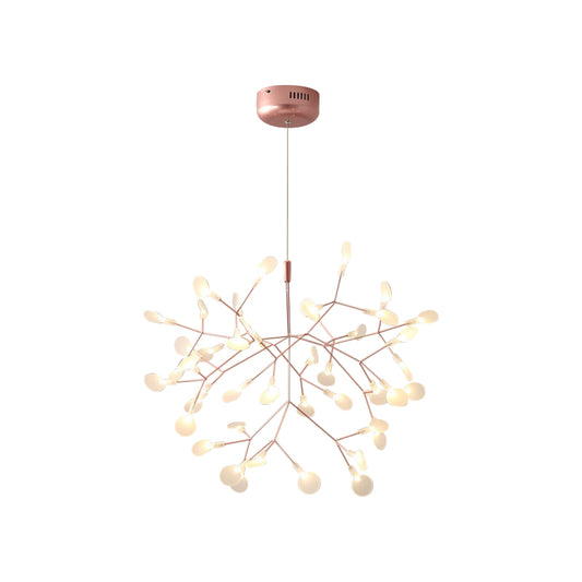 Acrylic Tree Branch Hanging Pendant Light Simple LED Ceiling Chandelier in Rose Gold Clearhalo 'Ceiling Lights' 'Chandeliers' 'Modern Chandeliers' 'Modern' Lighting' 2026449