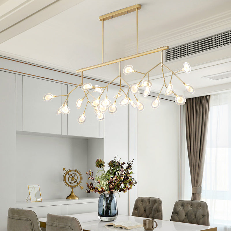 Leaves LED Pendant Light Fixture Modernist Acrylic 27 Heads Island Lamp for Living Room Clearhalo 'Ceiling Lights' 'Island Lights' Lighting' 2026480