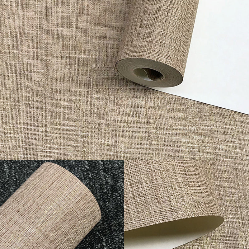 Simple Gunny Sack and Linen Pattern Non-Pasted Wallpaper for Restaurant and Dining Room, 31' x 20.5" Clearhalo 'Area Rug' 'Modern wall decor' 'Modern' 'Rugs' 'Wall Decor' Rug' 2027301