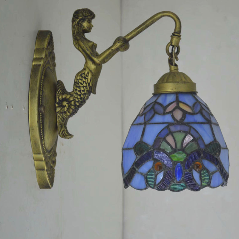 Brass 1 Head Wall Sconce Lighting Victorian Hand Cut Glass Geometry Wall Light for Dining Room Clearhalo 'Art deco wall lights' 'Cast Iron' 'Glass' 'Industrial' 'Middle century wall lights' 'Modern' 'Tiffany wall lights' 'Tiffany' 'Traditional wall lights' 'Wall Lamps & Sconces' 'Wall Lights' Lighting' 2029242