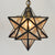 Star Pendant Light Fixture Mission Clear Ripple Glass 1-Light Black Drop Lamp for Dining Room Clear Clearhalo 'Art Deco Pendants' 'Cast Iron' 'Ceiling Lights' 'Ceramic' 'Crystal' 'Industrial' 'Metal' 'Middle Century Pendants' 'Pendant Lights' 'Pendants' 'Tiffany close to ceiling' 'Tiffany Pendants' 'Tiffany' Lighting' 2029369