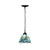 Mission Bell Hanging Pendant Light 1 Head Blue Glass Pendulum Lamp with Beaded Trim Blue Clearhalo 'Art Deco Pendants' 'Cast Iron' 'Ceiling Lights' 'Ceramic' 'Crystal' 'Industrial' 'Metal' 'Middle Century Pendants' 'Pendant Lights' 'Pendants' 'Tiffany close to ceiling' 'Tiffany Pendants' 'Tiffany' Lighting' 2029397