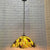 Yellow Cone Drop Pendant Baroque 1-Bulb Stained Art Glass Hanging Ceiling Light with Leaf Pattern Yellow Clearhalo 'Art Deco Pendants' 'Cast Iron' 'Ceiling Lights' 'Ceramic' 'Crystal' 'Industrial' 'Metal' 'Middle Century Pendants' 'Pendant Lights' 'Pendants' 'Tiffany close to ceiling' 'Tiffany Pendants' 'Tiffany' Lighting' 2029405