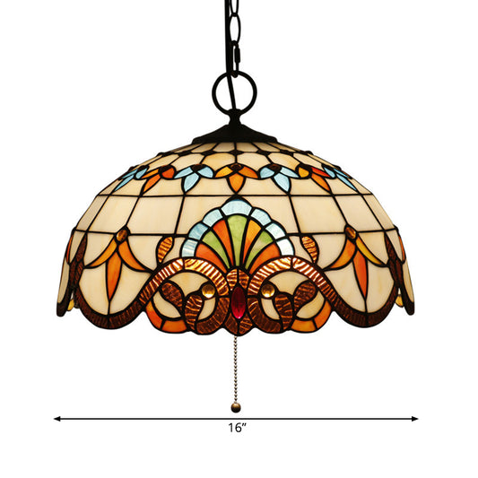 Bowl Cut Glass Pendant Chandelier Victorian 3-Light Black Hanging Ceiling Light for Dining Room Clearhalo 'Ceiling Lights' 'Chandeliers' 'Industrial' 'Middle Century Chandeliers' 'Pendant Lights' 'Tiffany Chandeliers' 'Tiffany close to ceiling' 'Tiffany' Lighting' 2029459