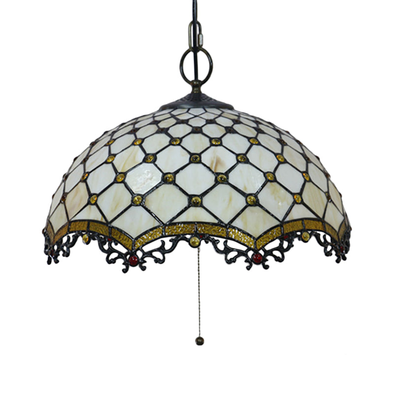 Bowl Cut Glass Pendant Chandelier Victorian 3-Light Black Hanging Ceiling Light for Dining Room Black B Clearhalo 'Ceiling Lights' 'Chandeliers' 'Industrial' 'Middle Century Chandeliers' 'Pendant Lights' 'Tiffany Chandeliers' 'Tiffany close to ceiling' 'Tiffany' Lighting' 2029460