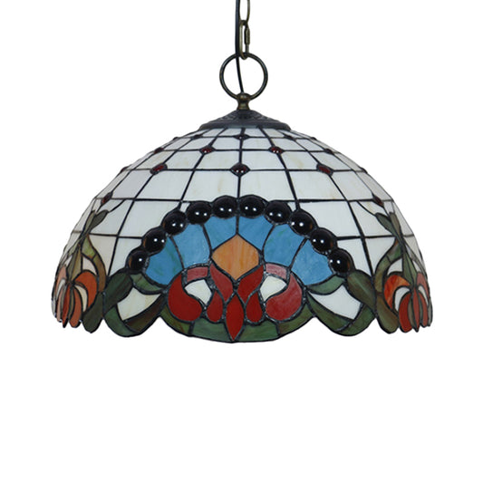 Bowl Cut Glass Pendant Chandelier Victorian 3-Light Black Hanging Ceiling Light for Dining Room Clearhalo 'Ceiling Lights' 'Chandeliers' 'Industrial' 'Middle Century Chandeliers' 'Pendant Lights' 'Tiffany Chandeliers' 'Tiffany close to ceiling' 'Tiffany' Lighting' 2029471