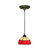 Tiffany Style Domed Drop Pendant 1-Light Stained Art Glass Hanging Ceiling Light Red Clearhalo 'Art Deco Pendants' 'Cast Iron' 'Ceiling Lights' 'Ceramic' 'Crystal' 'Industrial' 'Metal' 'Middle Century Pendants' 'Pendant Lights' 'Pendants' 'Tiffany close to ceiling' 'Tiffany Pendants' 'Tiffany' Lighting' 2029524