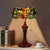 Blue 1 Bulb Banker Desk Lighting Victorian Stained Glass Dragonfly Nightstand Light with Pull Chain Blue Clearhalo 'Lamps' 'Table Lamps' Lighting' 2029709