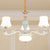 Contemporary Cone Chandelier Cream Glass Living Room Pendant Light Kit in Light Blue 3 Light Blue Clearhalo 'Ceiling Lights' 'Chandeliers' 'Modern Chandeliers' 'Modern' Lighting' 2029844