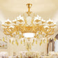Flowerbud Living Room Ceiling Lamp Faux Jade Simplicity Chandelier Lighting Fixture in Gold Clearhalo 'Ceiling Lights' 'Chandeliers' Lighting' options 2030153