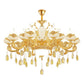 Flowerbud Living Room Ceiling Lamp Faux Jade Simplicity Chandelier Lighting Fixture in Gold Clearhalo 'Ceiling Lights' 'Chandeliers' Lighting' options 2030154