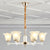 Ruffle Chandelier Lighting Simplicity Cream Frosted Glass Drop Pendant for Bedroom 6 Ivory Clearhalo 'Ceiling Lights' 'Chandeliers' 'Glass shade' 'Glass' 'Modern Chandeliers' 'Modern' 'Pendant Lights' Lighting' 2030304