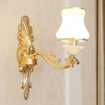 Opaline Glass Curved Chandelier Lighting Simple Ceiling Suspension Lamp for Living Room 1 White Clearhalo 'Ceiling Lights' 'Chandeliers' 'Modern Chandeliers' 'Modern' Lighting' 2030419