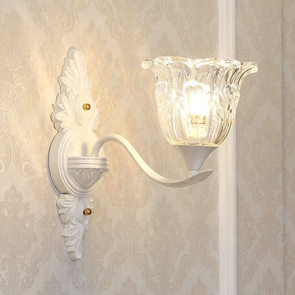 Clear Crystal Flower Ceiling Chandelier Simple White Pendant Light Kit for Dining Room 1 Clear Clearhalo 'Ceiling Lights' 'Chandeliers' 'Clear' 'Industrial' 'Modern Chandeliers' 'Modern' 'Tiffany' 'Traditional Chandeliers' Lighting' 2030723