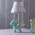 Animal Bedroom Table Lamp Resin 1 Bulb Creative Nightstand Light with Tapered Fabric Shade Blue Unicorn Clearhalo 'Lamps' 'Table Lamps' Lighting' 2030951