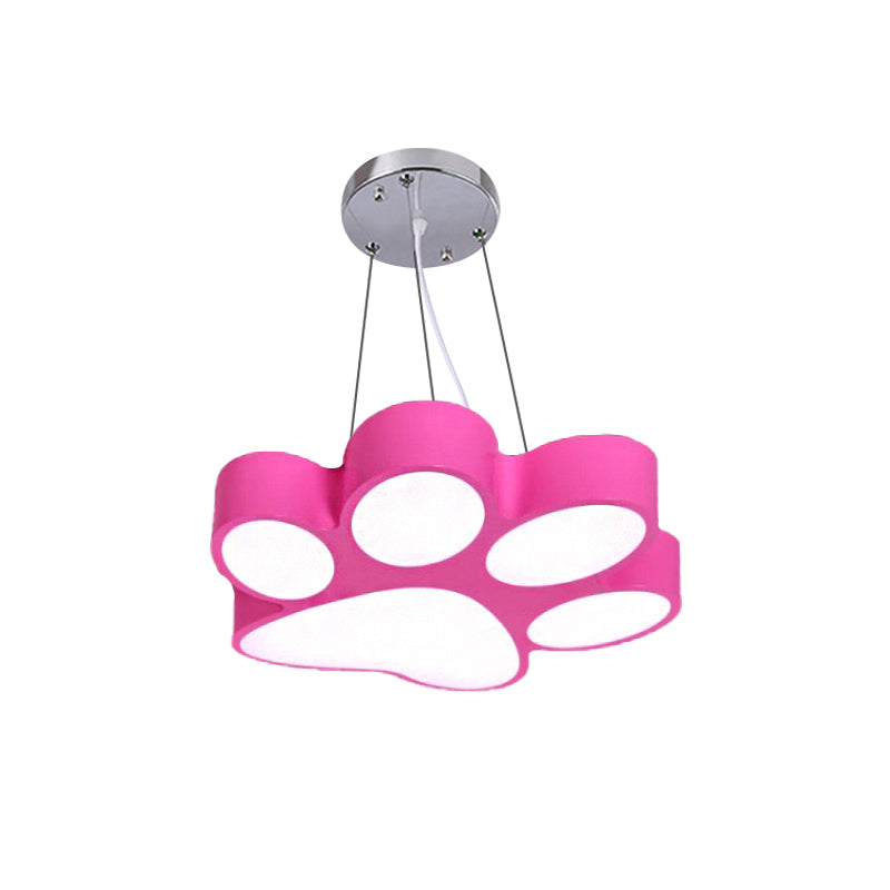 Doggy Paw Bathroom Pendant Lamp Acrylic Cartoon LED Hanging Light Clearhalo 'Ceiling Lights' 'Pendant Lights' 'Pendants' Lighting' 203358